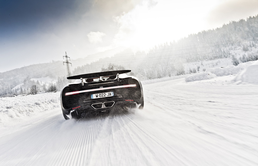 Hermann Maier Drifts the Bugatti Chiron