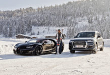 Austrian Ski Legend Hermann Maier Drifts the Bugatti Chiron on Snow Hermann Maier Drifts the Bugatti Chiron