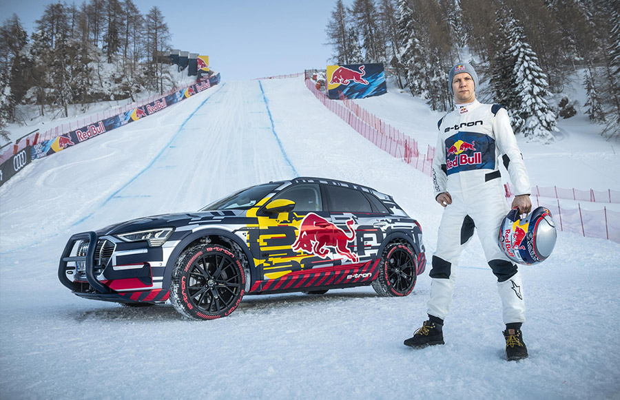 Mattias Ekström Audi e-tron Kitzbühel’s Streif Downhill Course