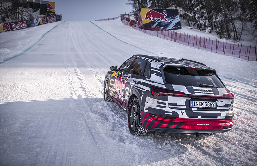 Mattias Ekström Audi e-tron Kitzbühel’s Streif Downhill Course