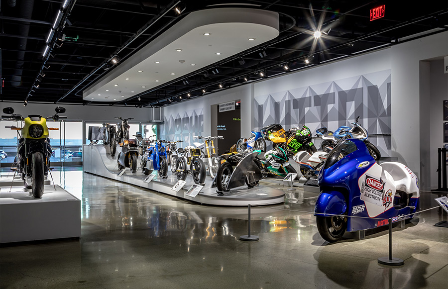 Petersen Automotive Museum Electric Motorcycle Exhibit