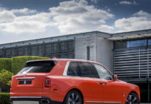Michael Fux Orange Rolls-Royce Cullinan