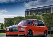 Michael Fux Orange Rolls-Royce Cullinan