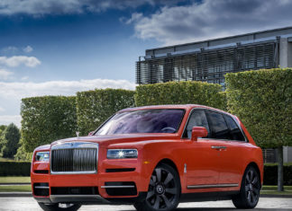 Michael Fux Orange Rolls-Royce Cullinan