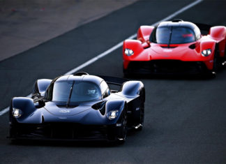 Aston Martin Red Bull Racing Aces Max Verstappen and Alex Albon Test the Valkyrie Max Verstappen Alex Albon Test Aston Martin Valkyrie
