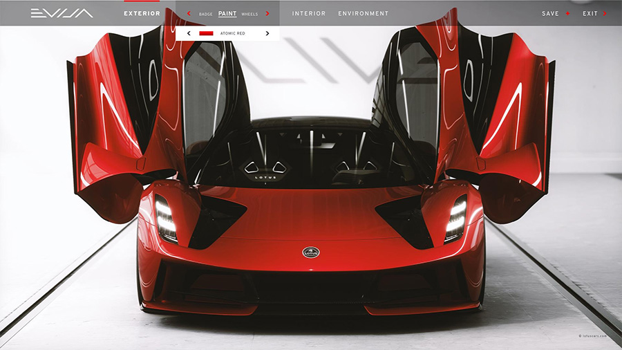 Lotus Evija Configurator