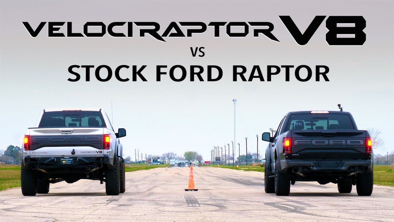 Hennessey Raptor Vs Raptor R Hennessey V8 Raptor vs Stock Ford Raptor Comparison