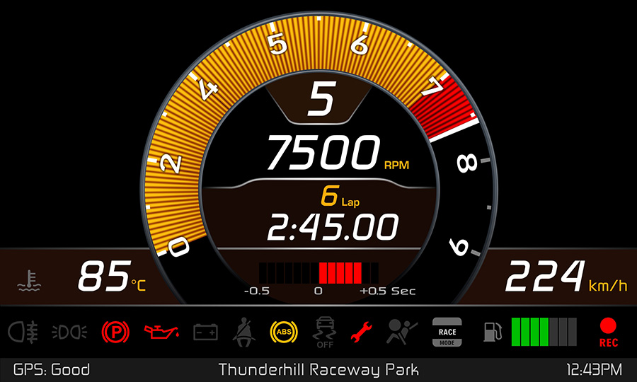 Lotus Track Day Digital Instrument Pack