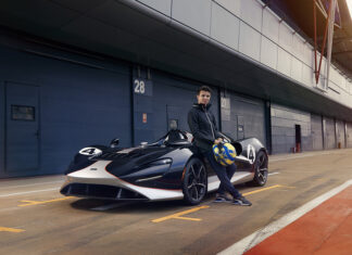 Driver Lando Norris Tests the McLaren Elva