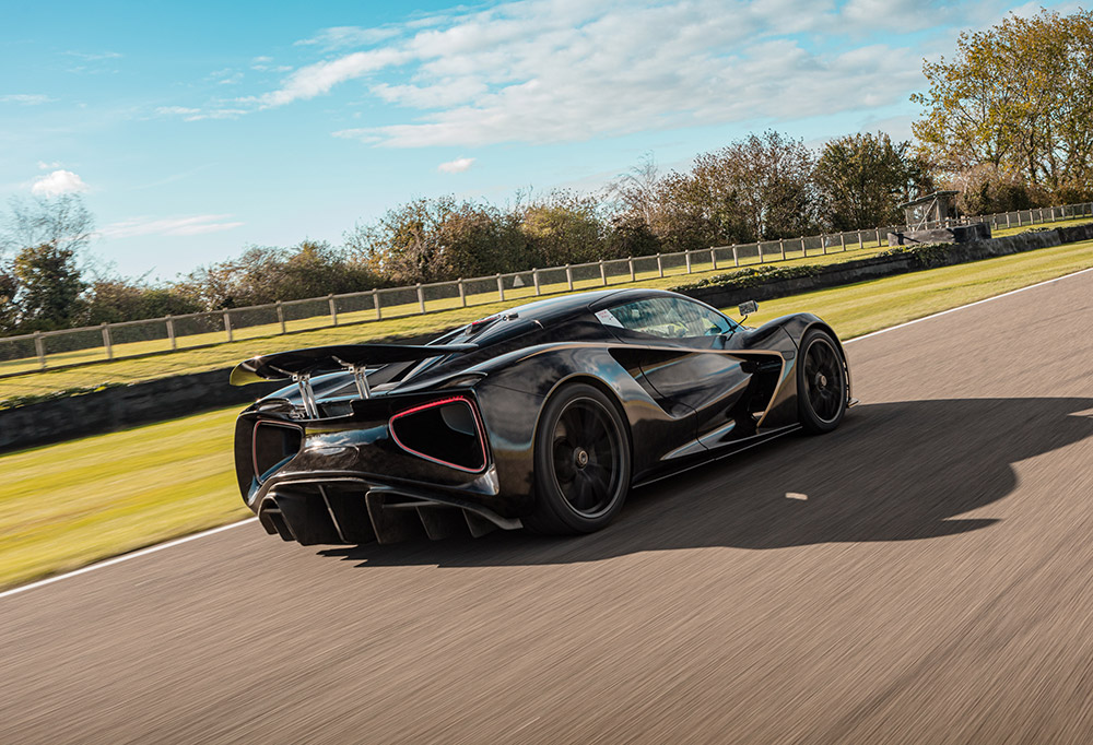 Lotus Evija Black and Gold Livery Goodwood Debut