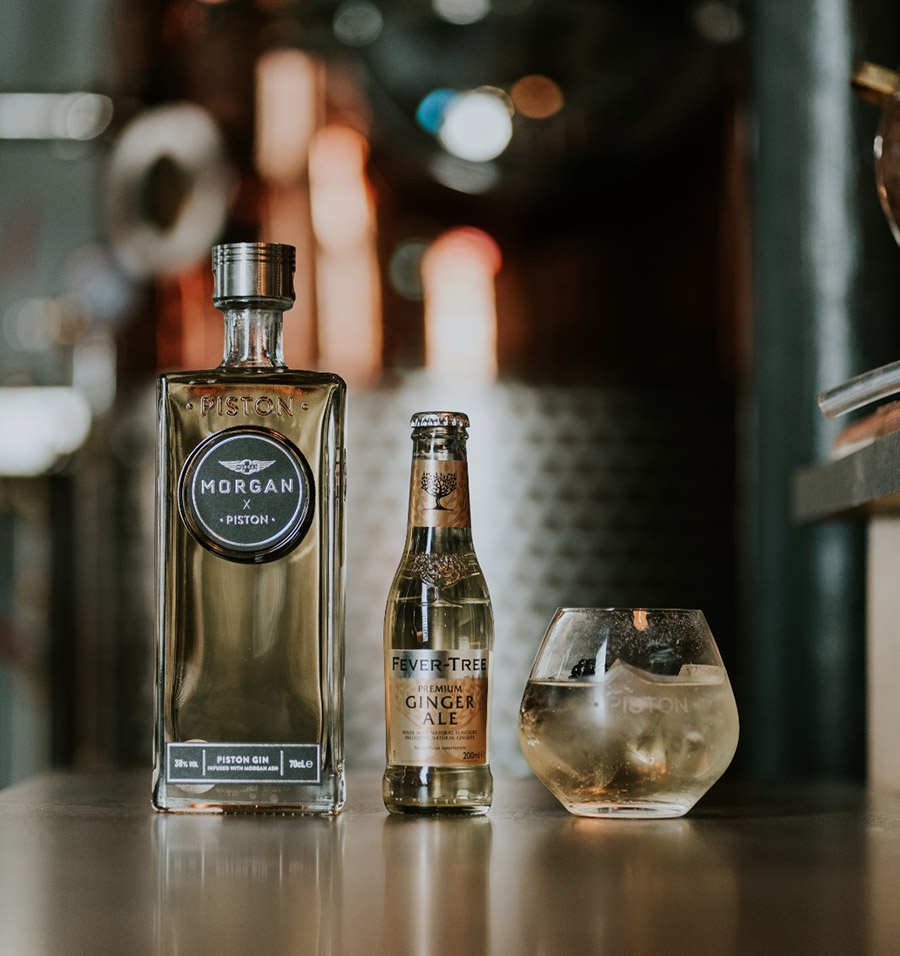Morgan Motor Company gin infused with ash wood