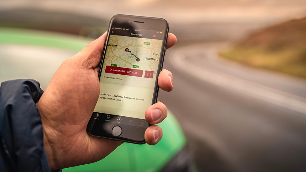 Porsche 718 Cayman on the Snake Pass in England