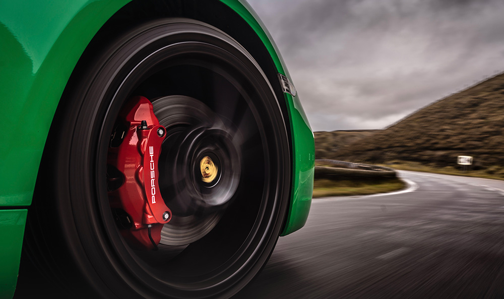 Porsche 718 Cayman on the Snake Pass in England