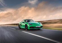 Porsche 718 Cayman on the Snake Pass in England