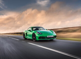 Porsche 718 Cayman on the Snake Pass in England