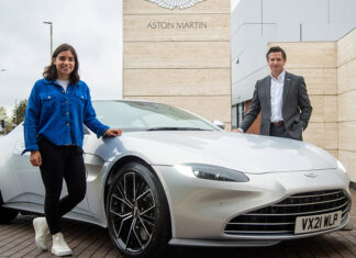 Aston Martin Cheltenham Hands Jamie Chadwick Keys to New Vantage Aston Martin Cheltenham Hands Jamie Chadwick Keys to New Vantage