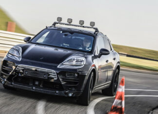 Electric Porsche Macan begins on-road development testing