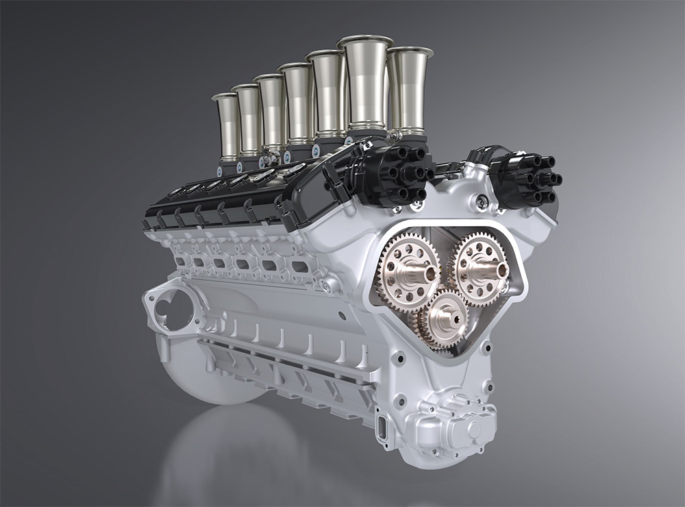 GTO Engineering Bespoke Squalo V12 Engine