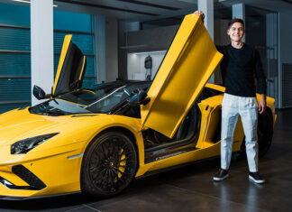 Football Star Paulo Dybala new Lamborghini Aventador S Roadster