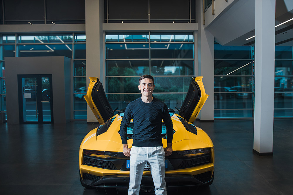 Football Star Paulo Dybala new Lamborghini Aventador S Roadster