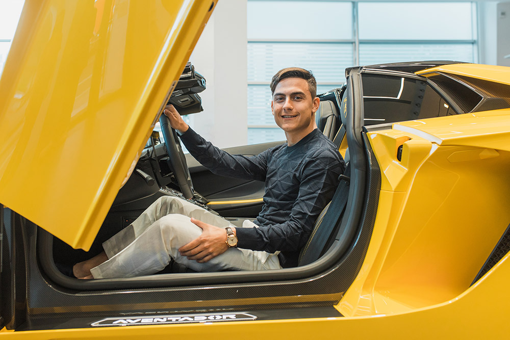Football Star Paulo Dybala new Lamborghini Aventador S Roadster