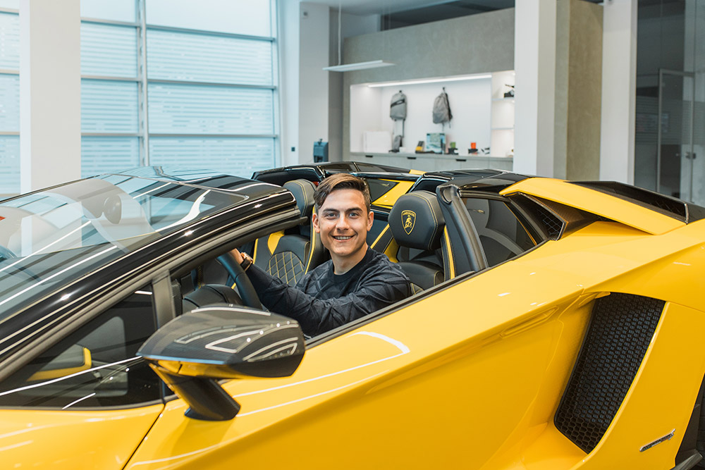 Football Star Paulo Dybala new Lamborghini Aventador S Roadster