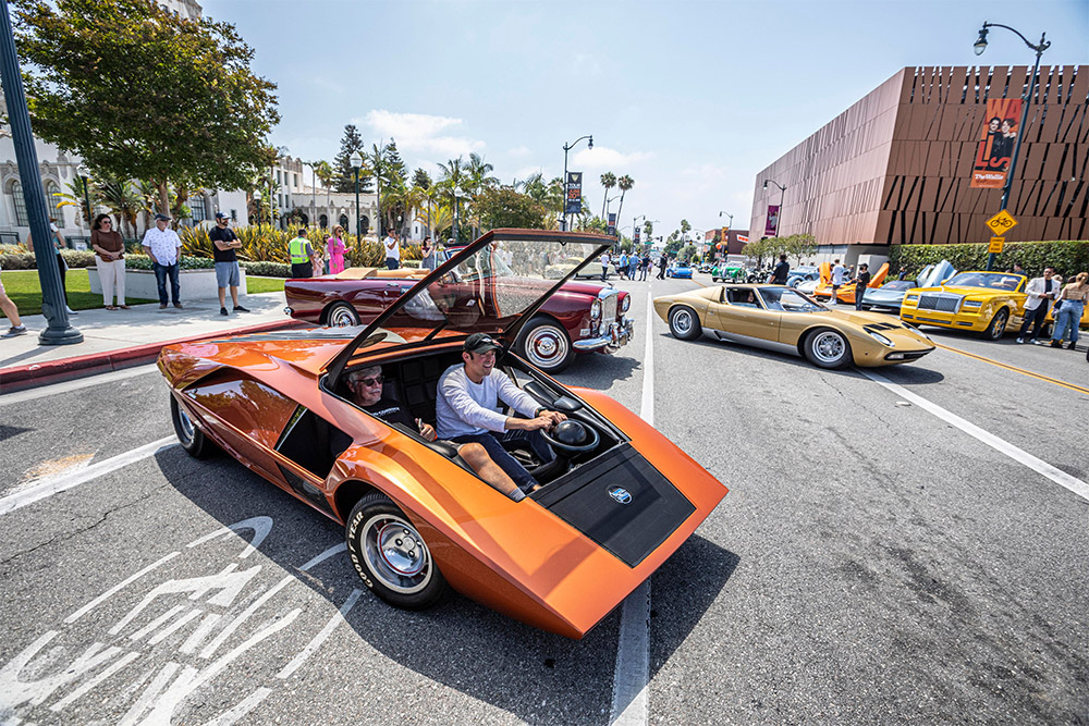 Jay Leno is seen at the annual Rodeo Drive Concours dElegance on