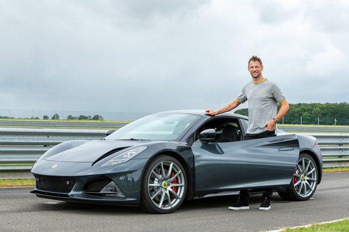Jensen Button Drives the New Lotus Emira Sports Car