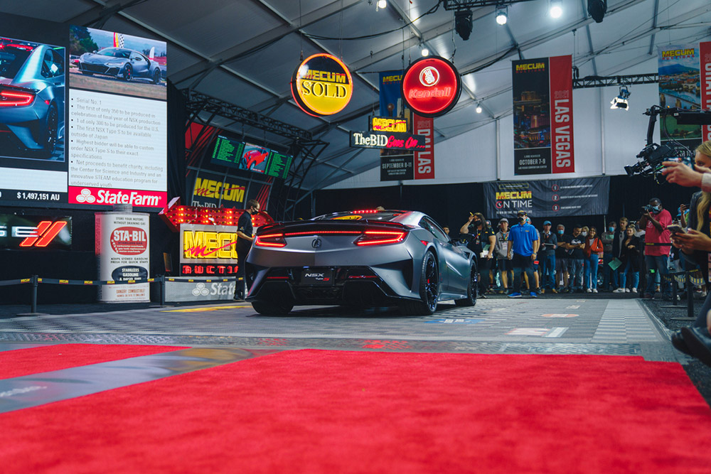 First Acura NSX Type S Sells for over $1 Million at Mecum Auction During Monterey Car Week