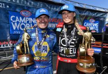 Mopar and Dodge//SRT Double-Up with HEMI®-powered Victories by Pruett and Capps at Rescheduled NHRA Winternationals