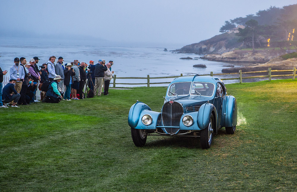 Mullin Automotive Museum’s 1936 Bugatti Type 57SC Atlantic Wins “J.B. & Dorothy Nethercutt Most Elegant Closed Car” at Pebble Beach Concours d’Elegance