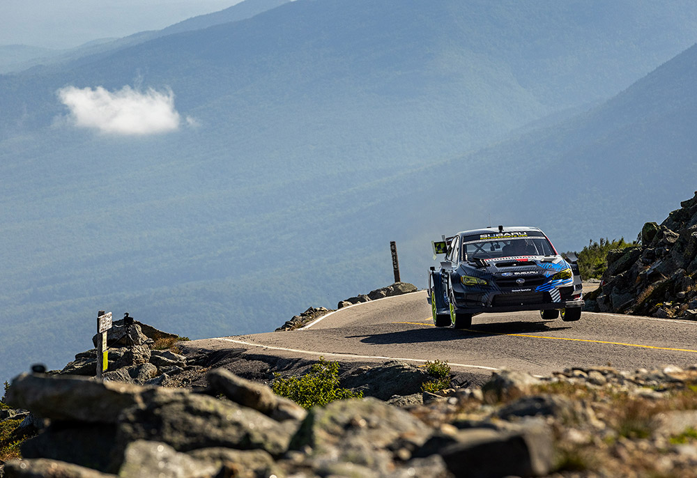 Travis Pastrana Subaru WRX STI shatter Mt. Washington Hillclimb record