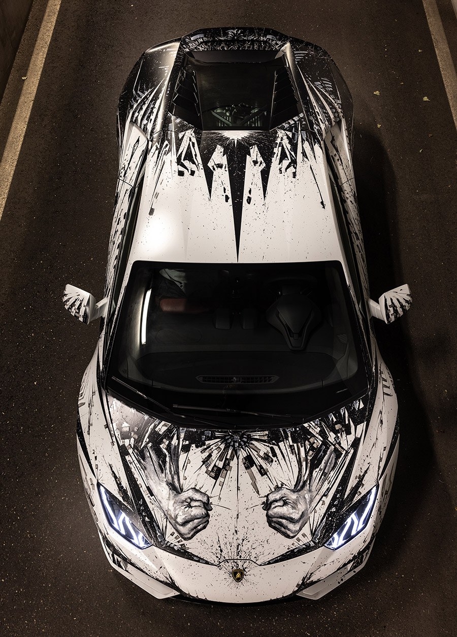 Lamborghini Huracán EVO Finger Painted by the Artist Paolo Troilo