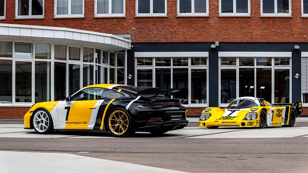 Paolo Barilla Porsche 911 GT3 based on the 956 that won at Le Mans in 1985