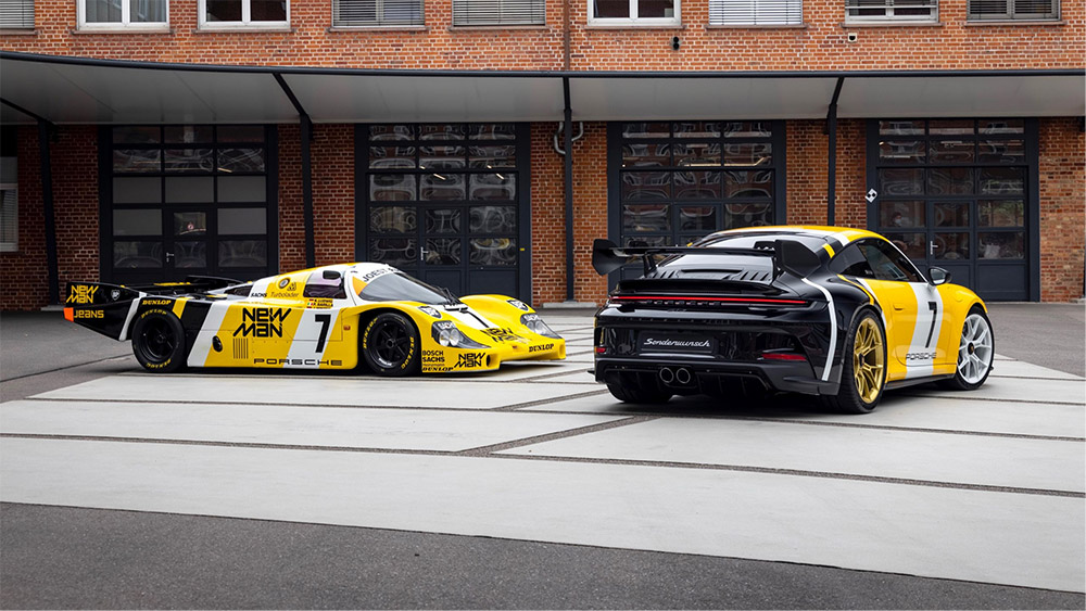 Paolo Barilla Porsche 911 GT3 based on the 956 that won at Le Mans in 1985