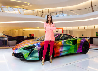 British Artist Nat Bowen McLaren Artura Art Car