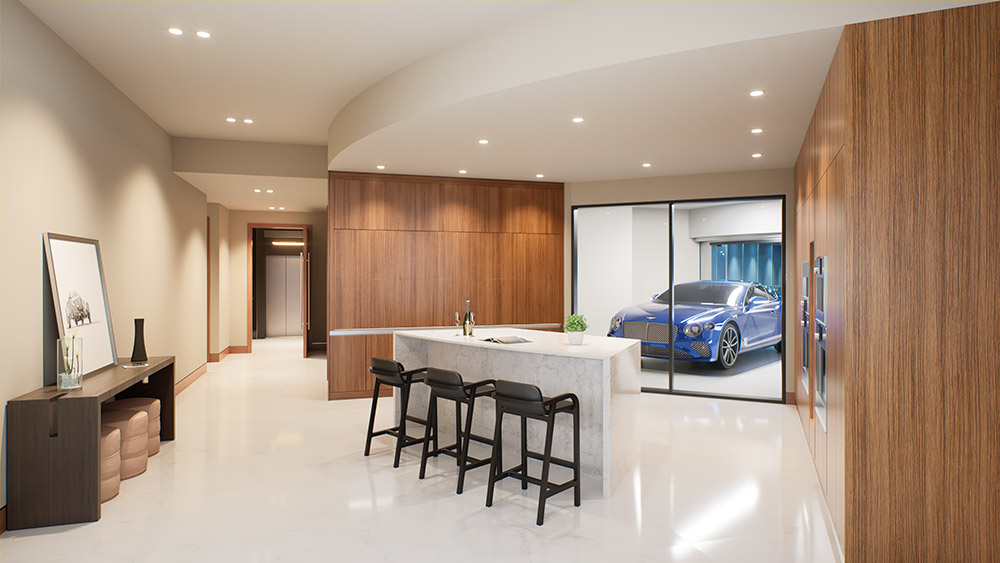 Bentley Residences Miami ‘Dezervator’ Garage Vehicle lift