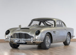 Aston Martin DB5 stunt car at Sixty Years of James Bond auction
