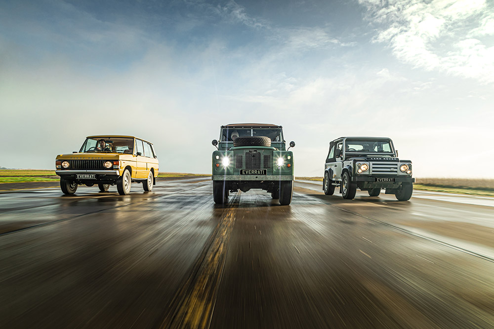 Everrati Range Rover Classic and Land Rover Defender models