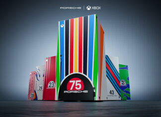 Porsche 75th Anniversary Xbox Series X consoles and matching Xbox Wireless Controllers