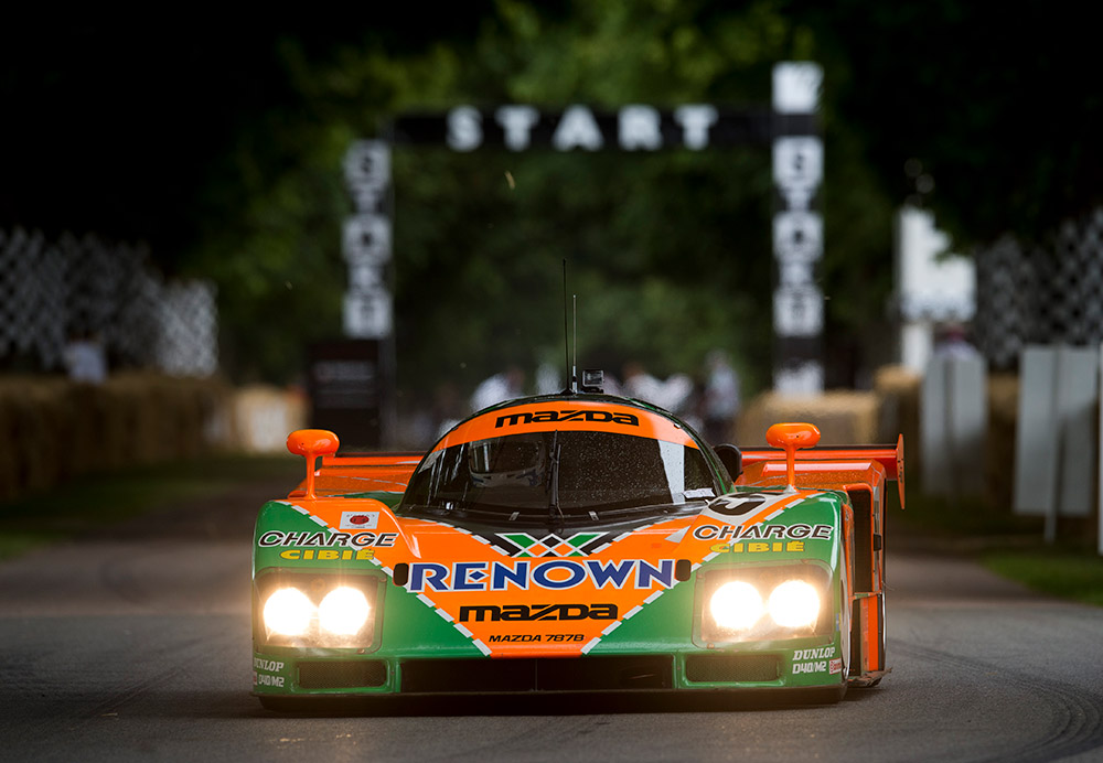 1991 Le Mans winning Mazda 787B 2023 Goodwood Festival of Speed demonstration