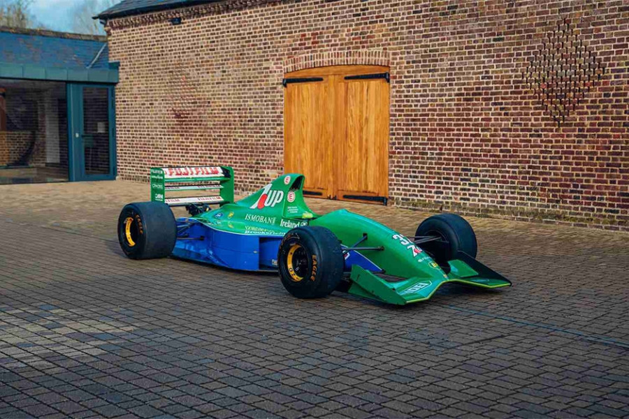1991 Jordan-Ford 191 Formula 1 car driven by Michael Schumacher at his Formula 1 debut listed for sale by DK Engineering