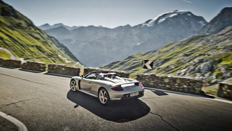 Porsche on the Stelvio Pass