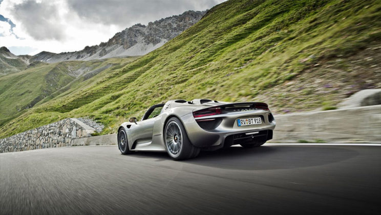 Porsche on the Stelvio Pass