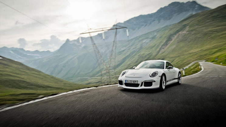 Porsche on the Stelvio Pass