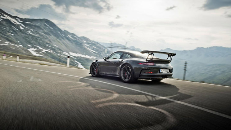 Porsche on the Stelvio Pass