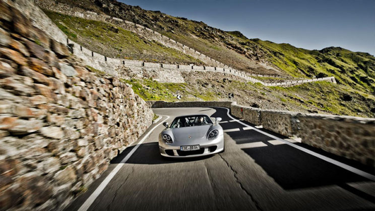 Porsche on the Stelvio Pass