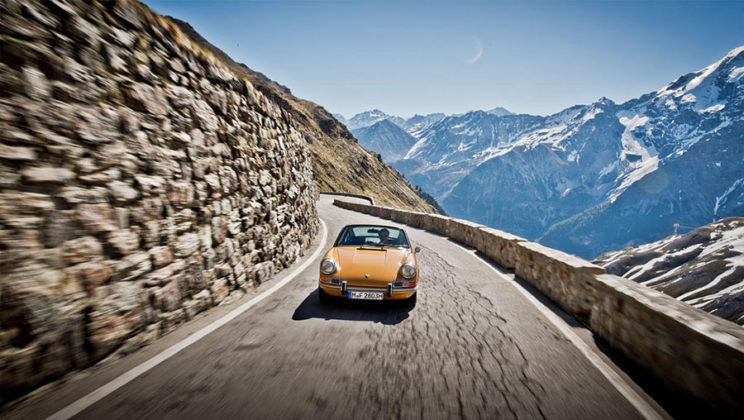 Porsche on the Stelvio Pass