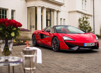 Red McLaren 570S Spider Valentines Day