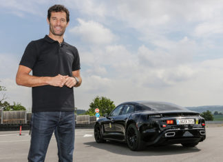 Mark Webber Tests Porsche Mission E